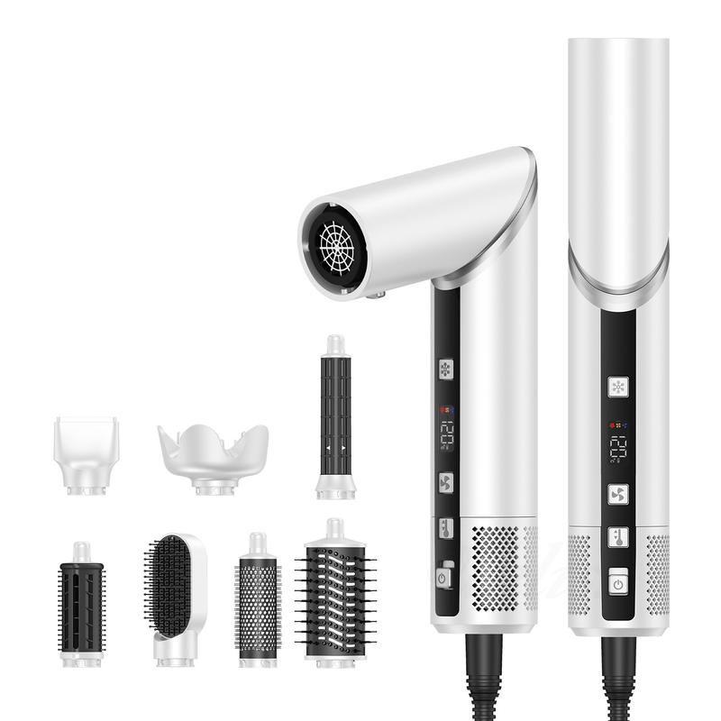 Asciugatrice di capelli professionale ad aria calda 8 in 1 con asciugatrice automatica e cavo di alimentazione 2M 1500W Multi-Styler