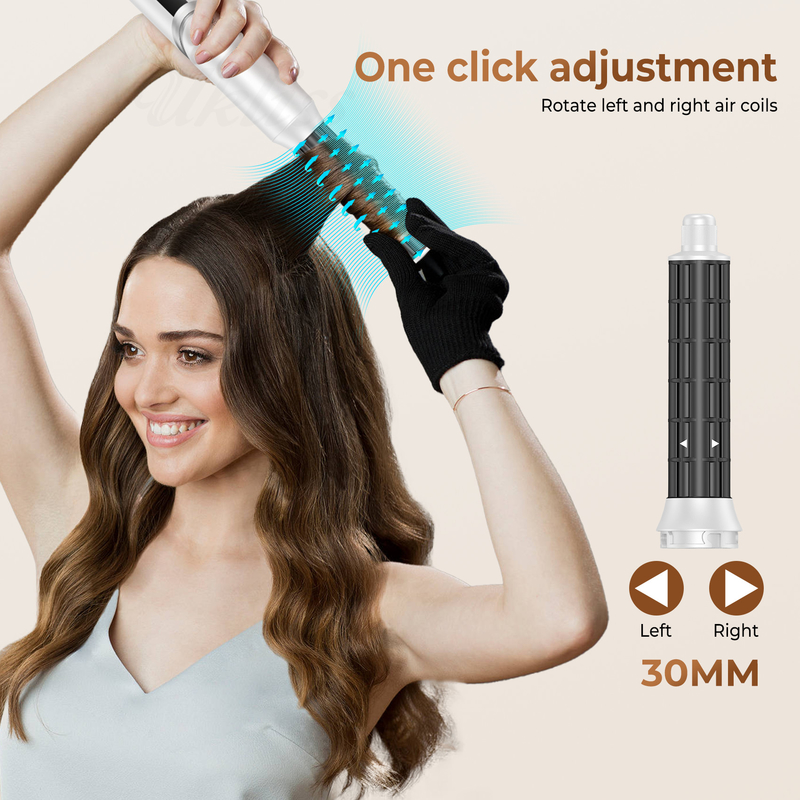Asciugatrice di capelli professionale ad aria calda 8 in 1 con asciugatrice automatica e cavo di alimentazione 2M 1500W Multi-Styler