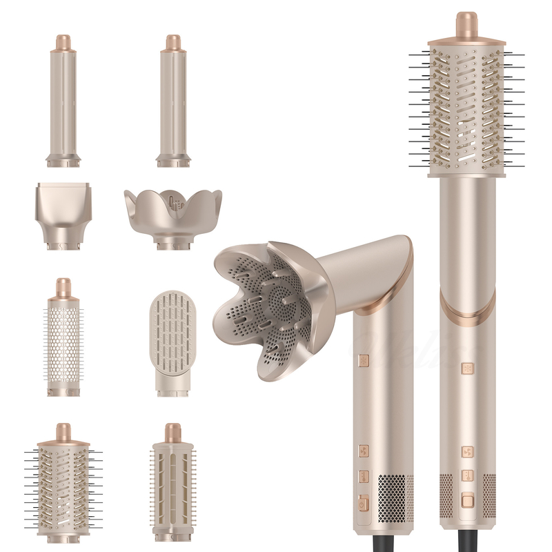 Cold 4 Gear 8 in 1 Hair Styler 110 000 RPM Velocità asciugacapelli ionica negativa Curling automatico Ferro volumizer raddrizzatore