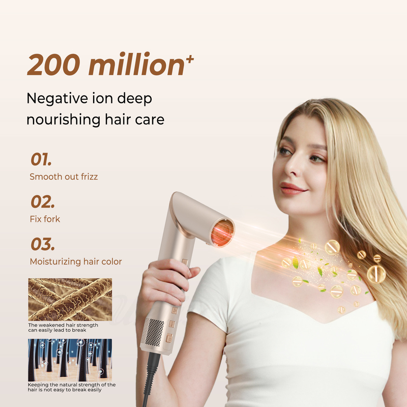 Cold 4 Gear 8 in 1 Hair Styler 110 000 RPM Velocità asciugacapelli ionica negativa Curling automatico Ferro volumizer raddrizzatore