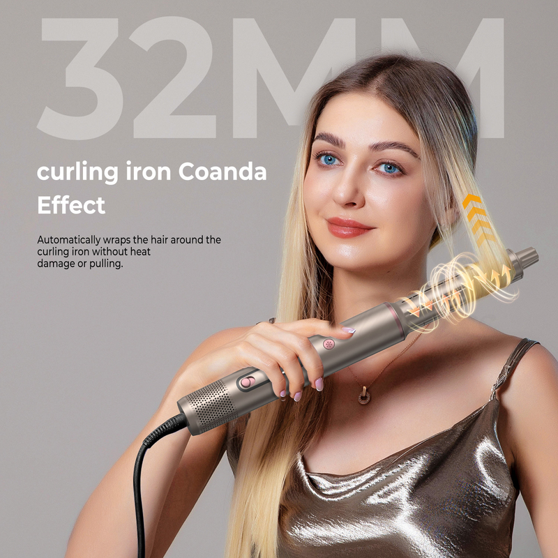 6 in 1 Professional Hot Air Styler Potente asciugacapelli e raddrizzatore Set Curling Volumizing Straightening