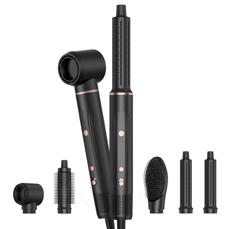 Asciugatrice di capelli a aria calda professionale spazzola 5 in 1 velocità ionica negativa asciugatura rapida fredda 4 ingranaggi tensione 110V / 50HZ 240V / 60HZ