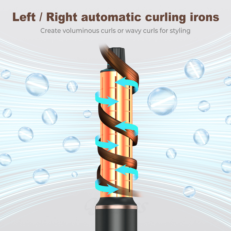 Asciugatrice di capelli a aria calda professionale spazzola 5 in 1 velocità ionica negativa asciugatura rapida fredda 4 ingranaggi tensione 110V / 50HZ 240V / 60HZ