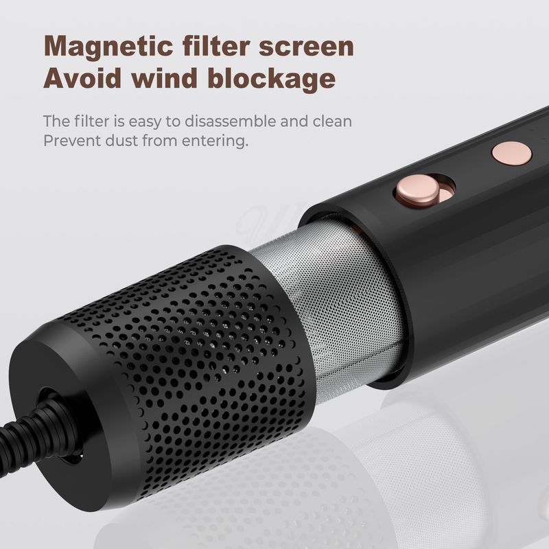 Asciugatrice di capelli a aria calda professionale spazzola 5 in 1 velocità ionica negativa asciugatura rapida fredda 4 ingranaggi tensione 110V / 50HZ 240V / 60HZ