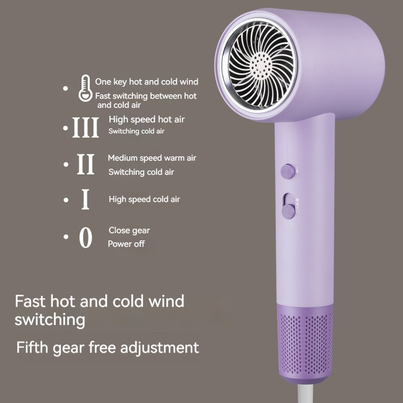 2000W Purple High Speed Blu Ray Ion Negativo Revair Asciugacapelli Temperatura regolabile per uso domestico